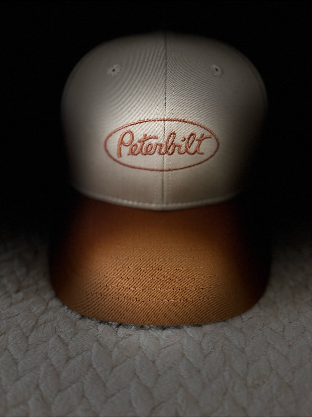 Peterbilt Two-Tone Cream and Brown Baseball Cap